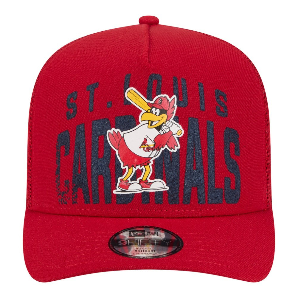 St. Louis Cardinals New Era Youth Logo Fade A-Frame 9FIFTY Snapback Hat - Red Hats