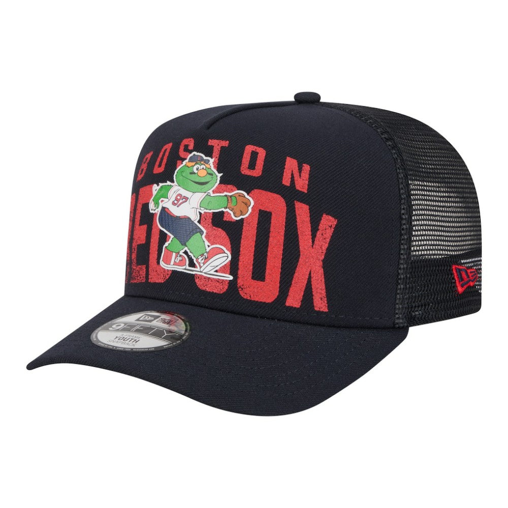 Boston Red Sox New Era Youth Logo Fade A-Frame 9FIFTY Snapback Hat - Navy Hats