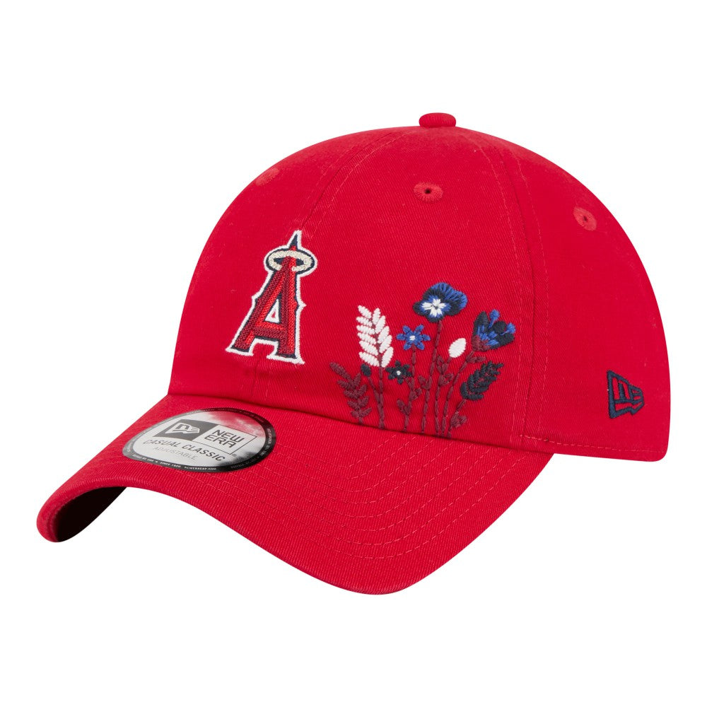 Los Angeles Angels New Era Women's Wildflower Casual Classic Adjustable Hat - Red Hats