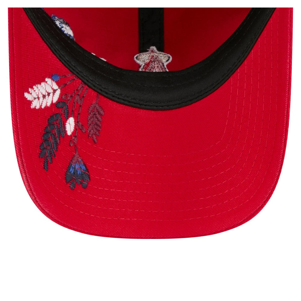 Los Angeles Angels New Era Women's Wildflower Casual Classic Adjustable Hat - Red Hats