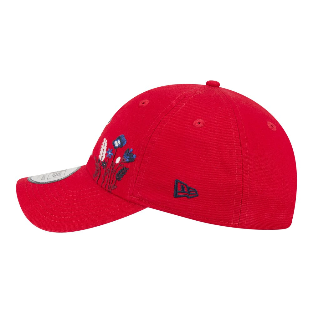 Los Angeles Angels New Era Women's Wildflower Casual Classic Adjustable Hat - Red Hats