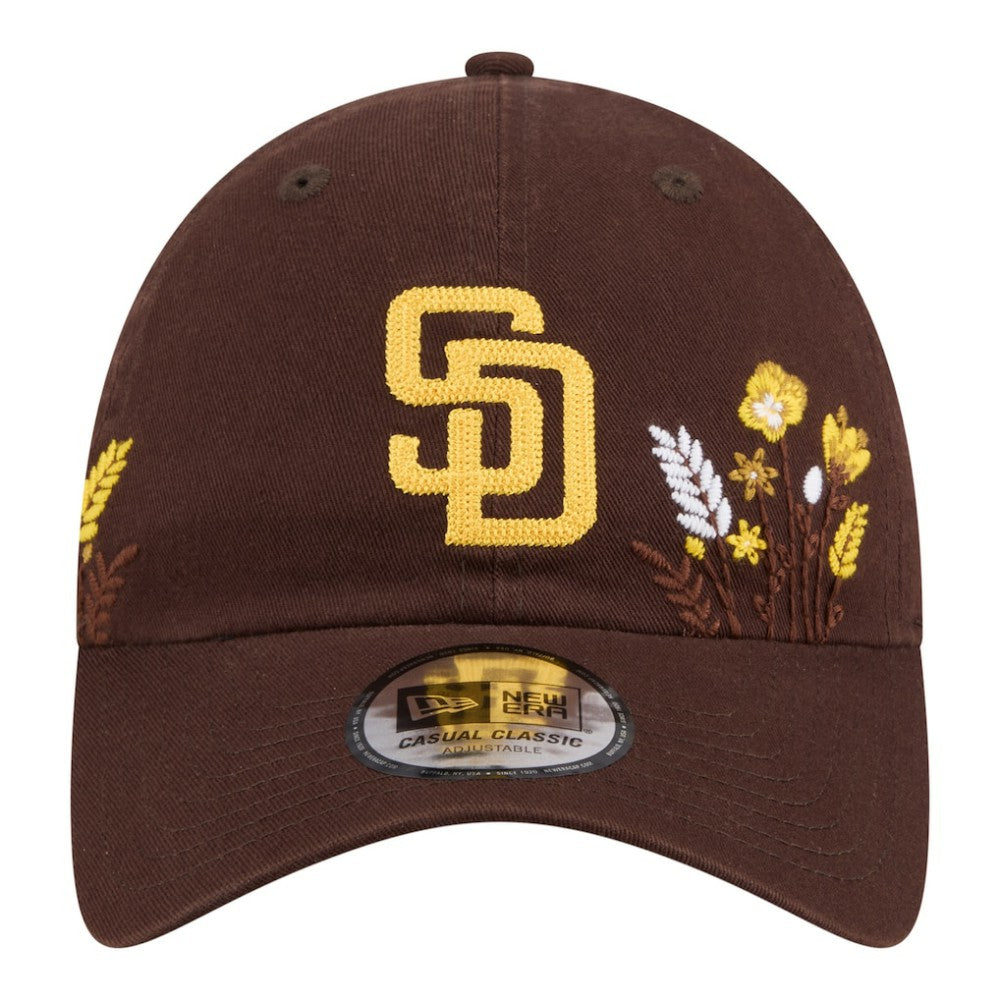 San Diego Padres New Era Women's Wildflower Casual Classic Adjustable Hat - Brown Hats