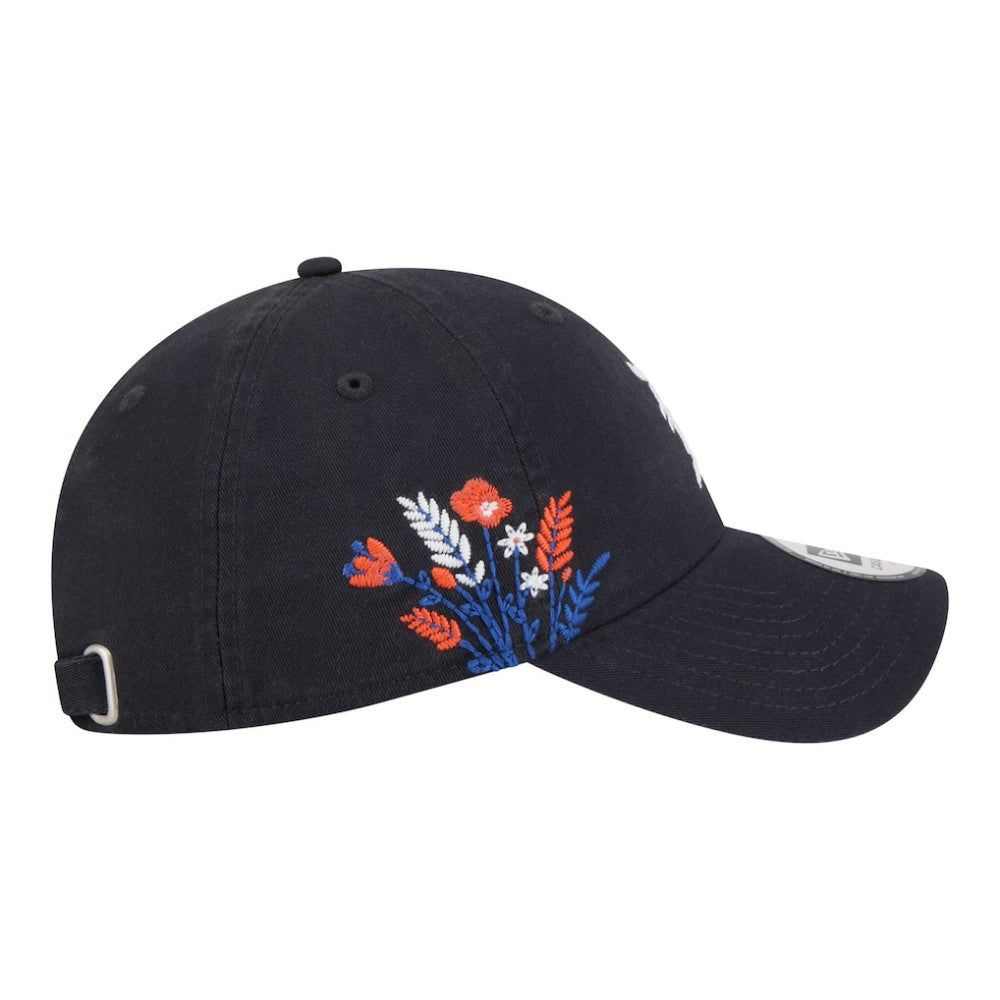 Detroit Tigers New Era Women's Wildflower Casual Classic Adjustable Hat - Navy Hats