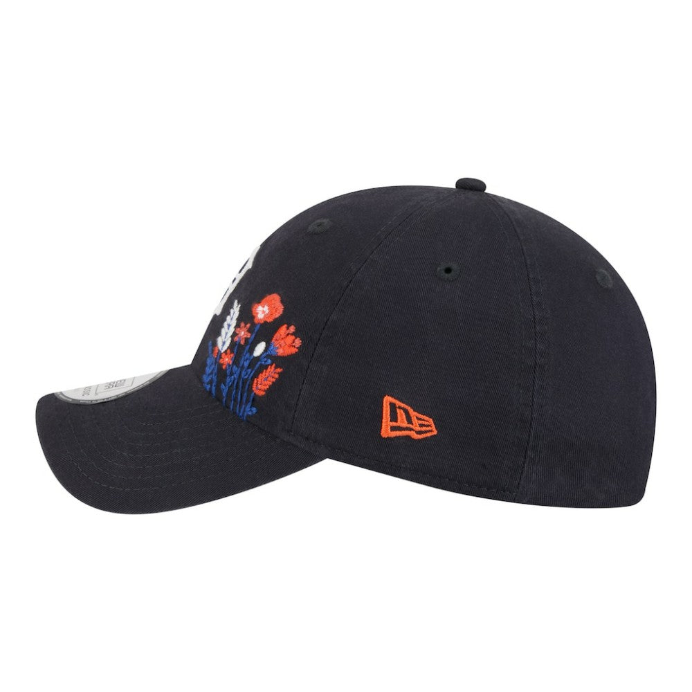 Detroit Tigers New Era Women's Wildflower Casual Classic Adjustable Hat - Navy Hats