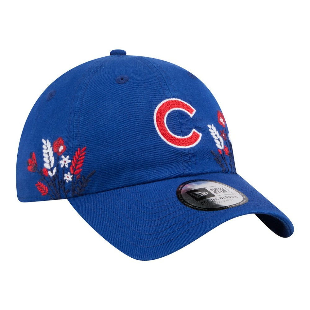 Chicago Cubs New Era Women's Wildflower Casual Classic Adjustable Hat - Royal Hats