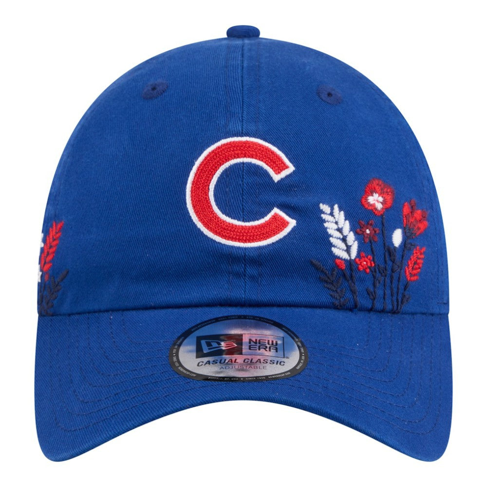 Chicago Cubs New Era Women's Wildflower Casual Classic Adjustable Hat - Royal Hats