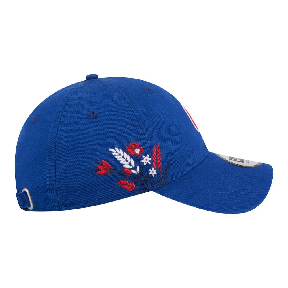Chicago Cubs New Era Women's Wildflower Casual Classic Adjustable Hat - Royal Hats