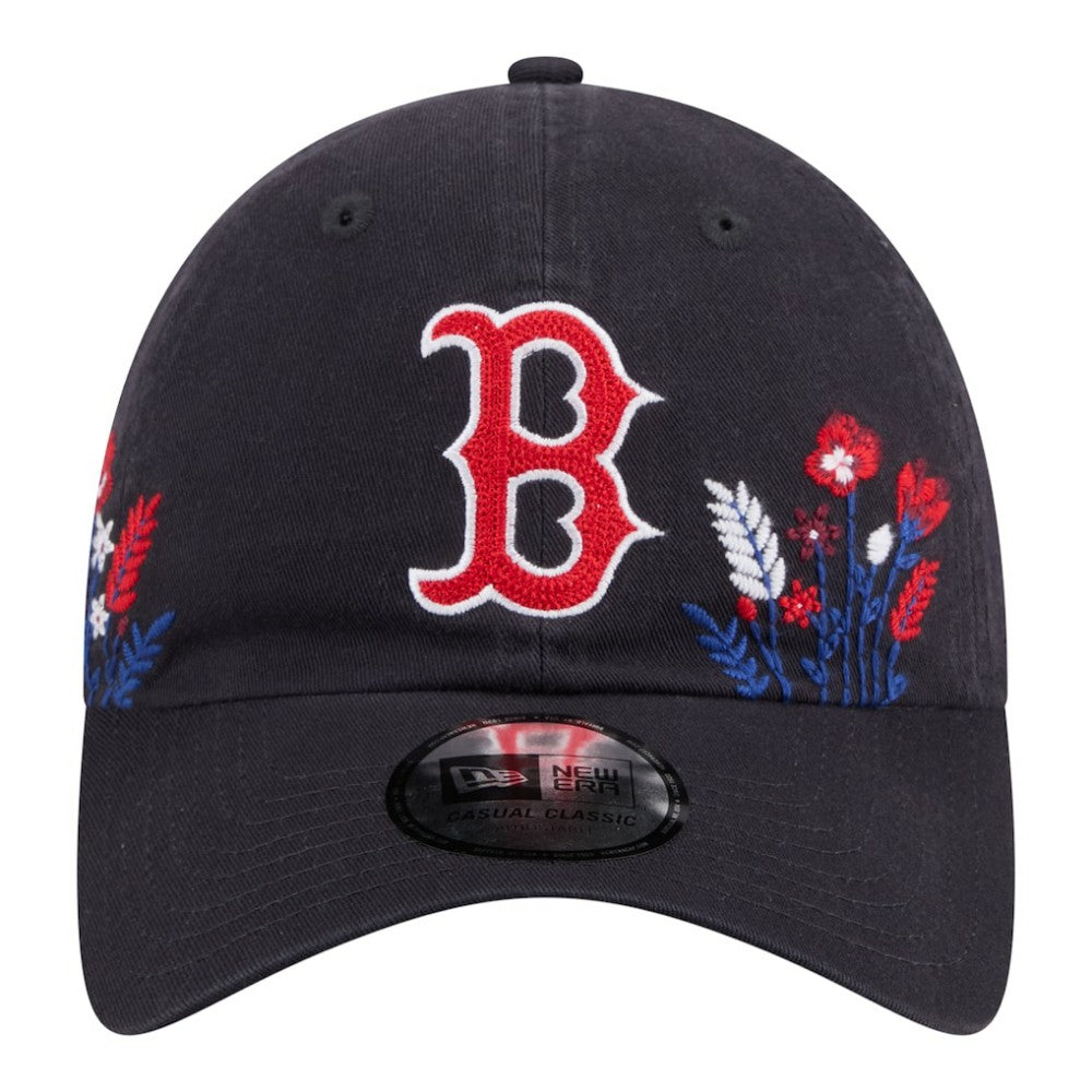 Boston Red Sox New Era Women's Wildflower Casual Classic Adjustable Hat - Navy Hats