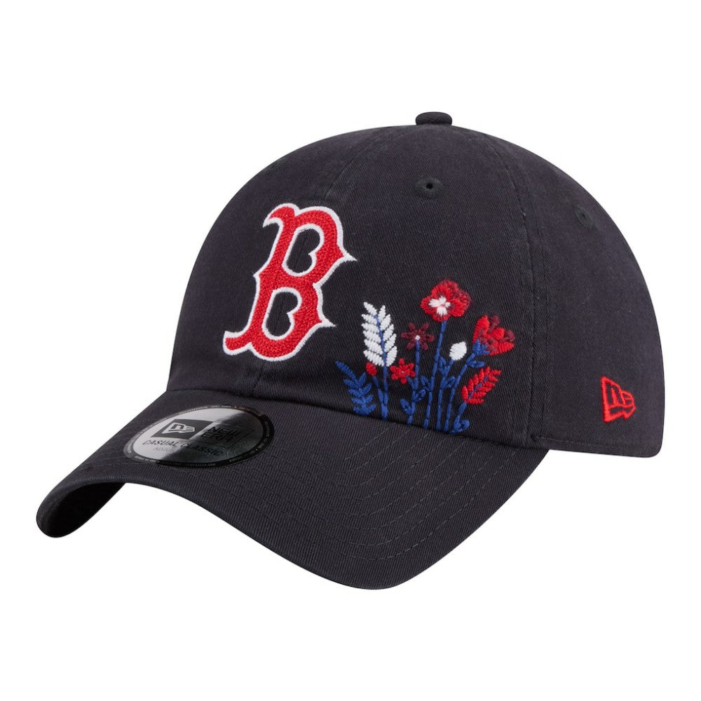 Boston Red Sox New Era Women's Wildflower Casual Classic Adjustable Hat - Navy Hats