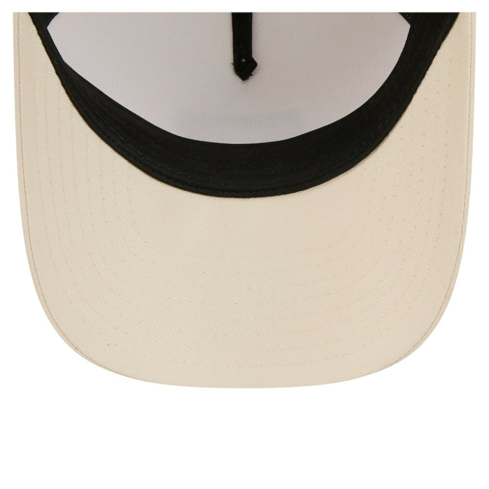Philadelphia Phillies New Era Women's Tonal Patch 9FORTY M-Crown A-Frame Trucker Adjustable Hat - Light Beige Hats