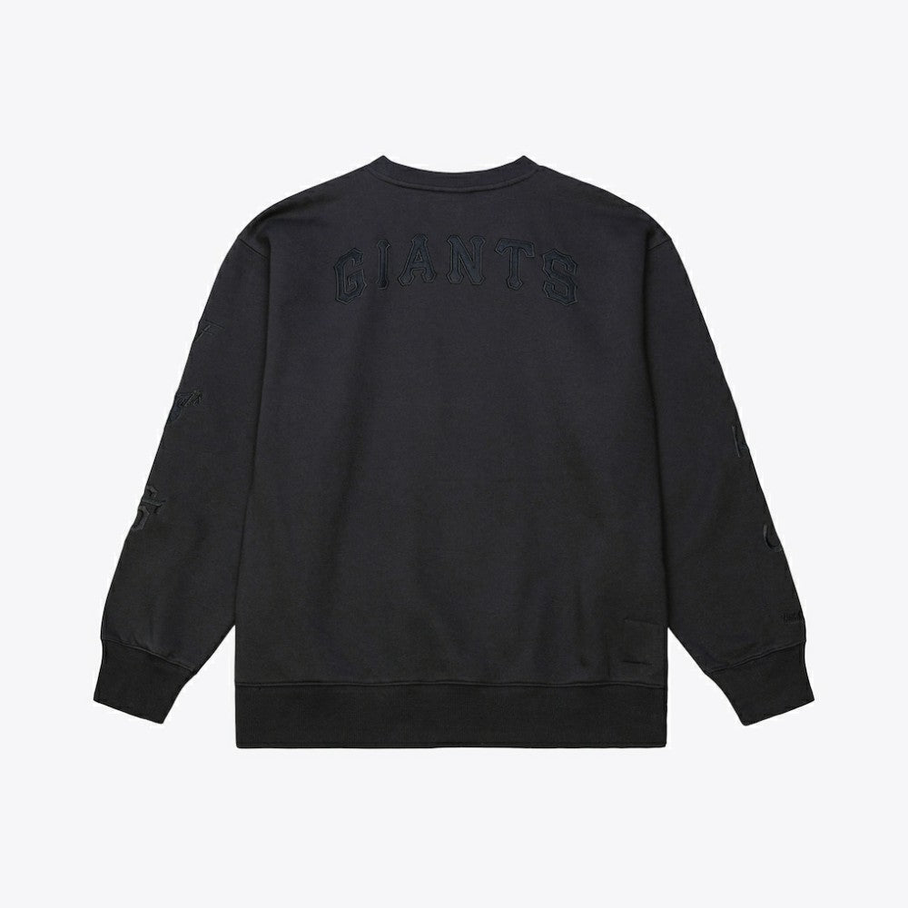 San Francisco Giants Mitchell & Ness Phantom Fleece Crewneck Sweatshirt - Black Sweatshirts