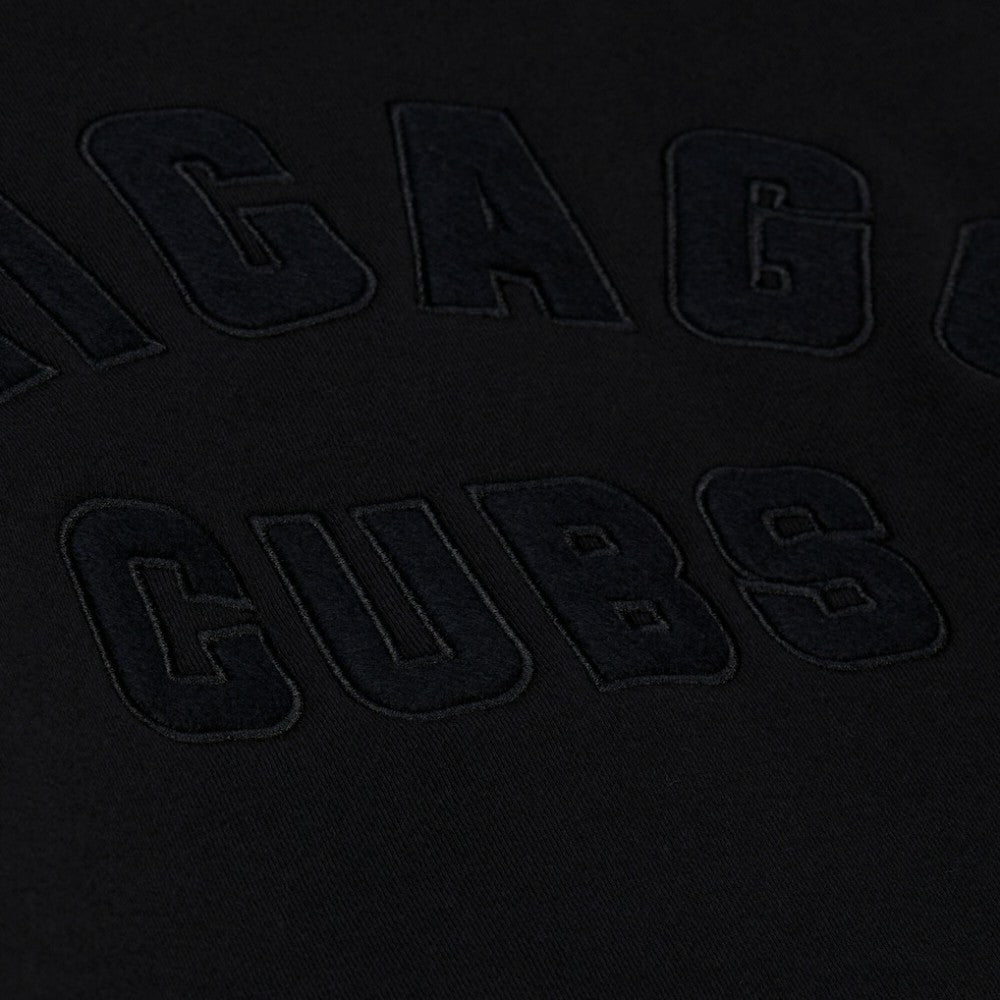 Chicago Cubs Mitchell & Ness Phantom Fleece Crewneck Sweatshirt - Black Sweatshirts