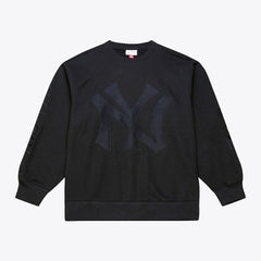 New York Yankees Mitchell & Ness Phantom Fleece Crewneck Sweatshirt - Black Sweatshirts
