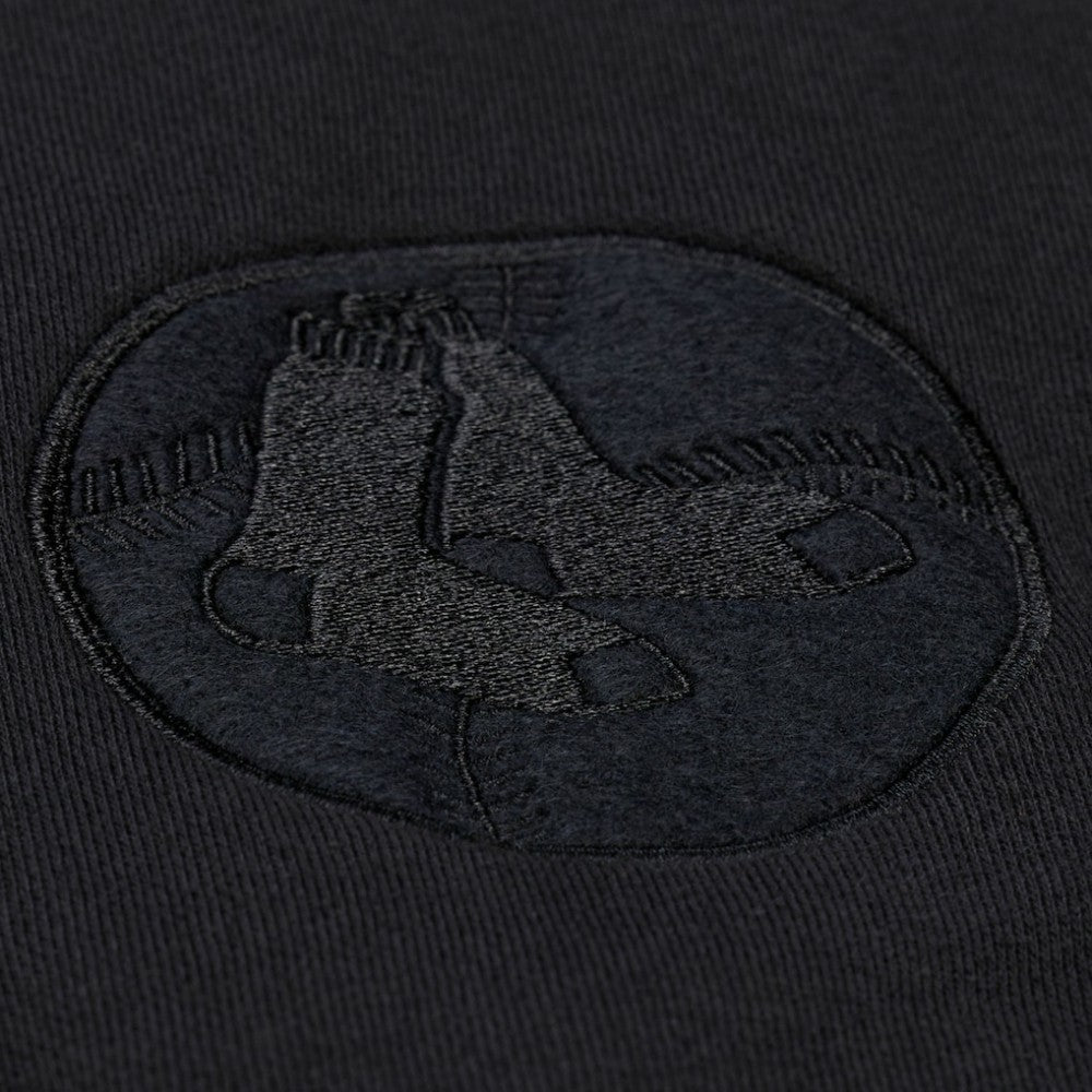 Boston Red Sox Mitchell & Ness Phantom Fleece Crewneck Sweatshirt - Black Sweatshirts