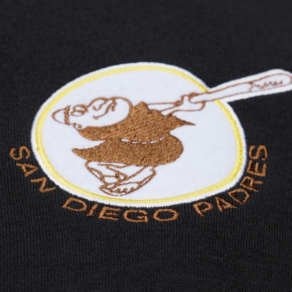 San Diego Padres Mitchell & Ness Phantom Fleece Crewneck Sweatshirt - Black Sweatshirts