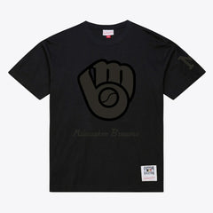 Milwaukee Brewers Mitchell & Ness Cooperstown Collection Phantom T-Shirt - Black T-shirts