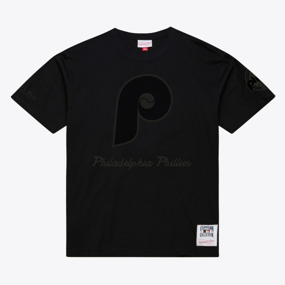 Philadelphia Phillies Mitchell & Ness Cooperstown Collection Phantom T-Shirt - Black T-shirts