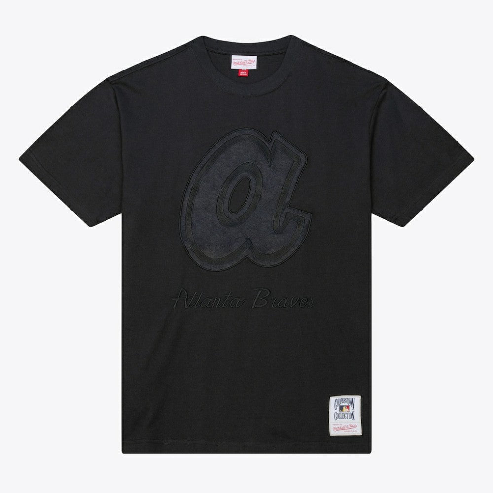 Atlanta Braves Mitchell & Ness Cooperstown Collection Phantom T-Shirt - Black T-shirts