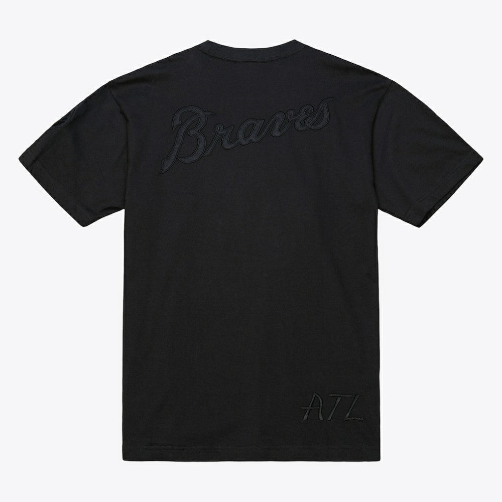 Atlanta Braves Mitchell & Ness Cooperstown Collection Phantom T-Shirt - Black T-shirts