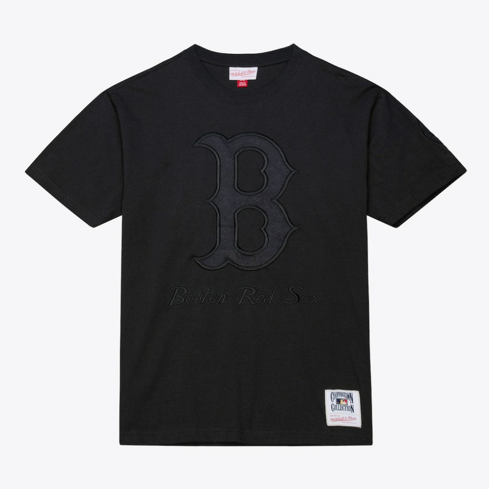 Boston Red Sox Mitchell & Ness Cooperstown Collection Phantom T-Shirt - Black T-shirts