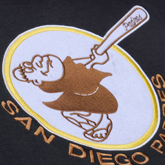 San Diego Padres Mitchell & Ness Phantom Fleece Hoodie - Black Hoodies