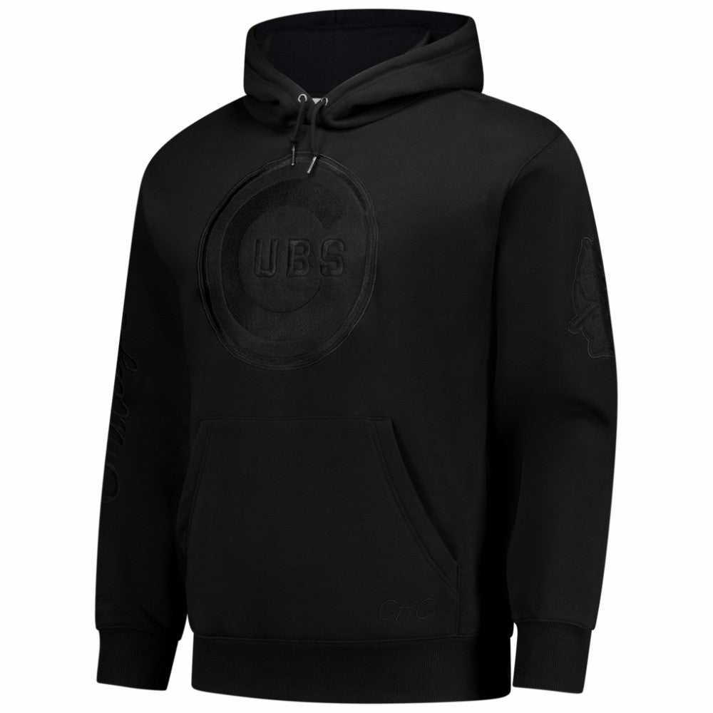Chicago Cubs Mitchell & Ness Phantom Fleece Hoodie - Black Hoodies