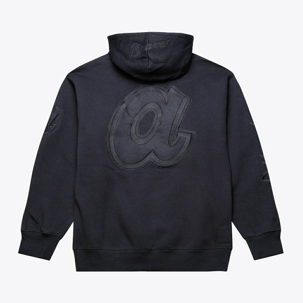 Atlanta Braves Mitchell & Ness Phantom Fleece Hoodie - Black Hoodies