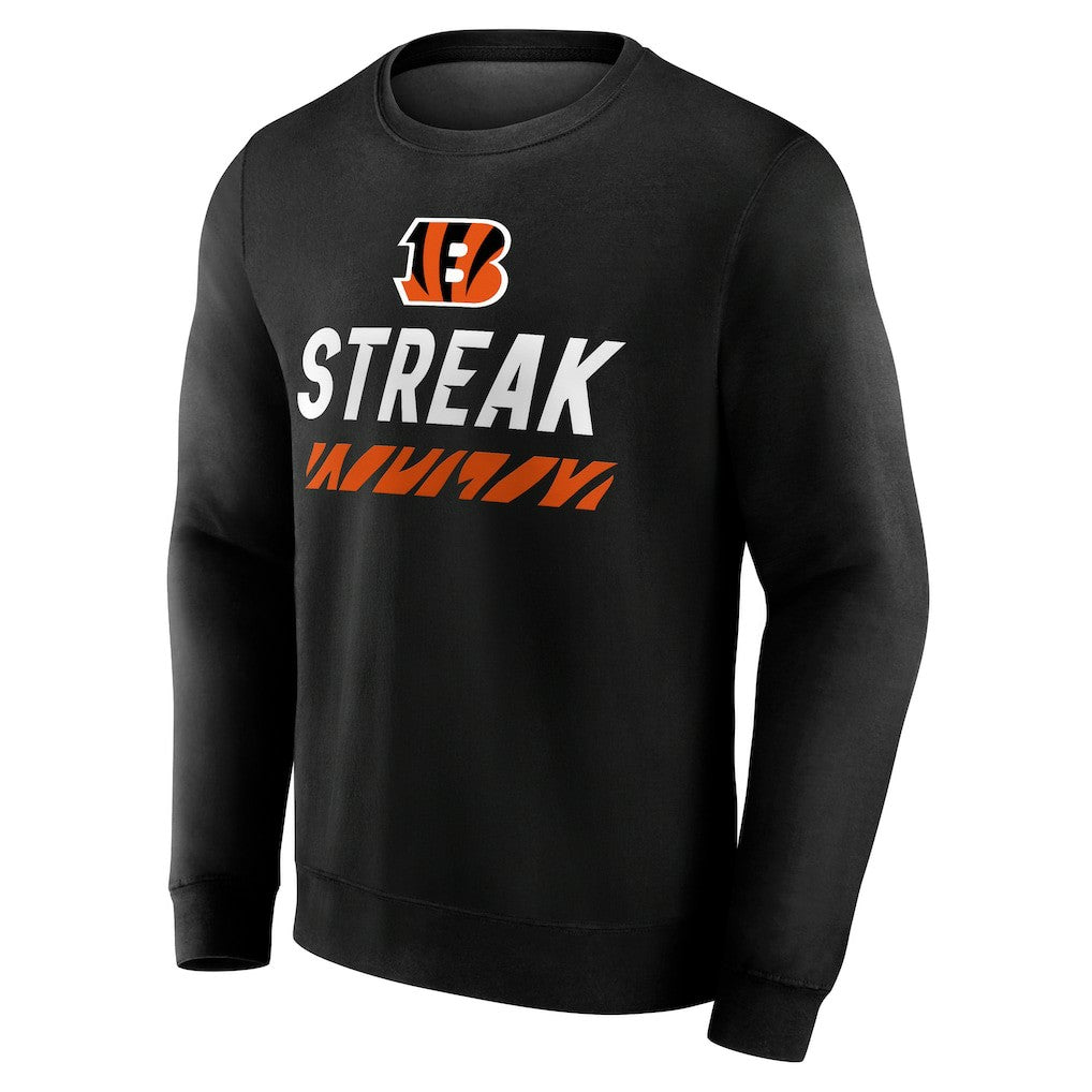 Cincinnati Bengals Streak Pullover Sweatshirt - Black Pullover