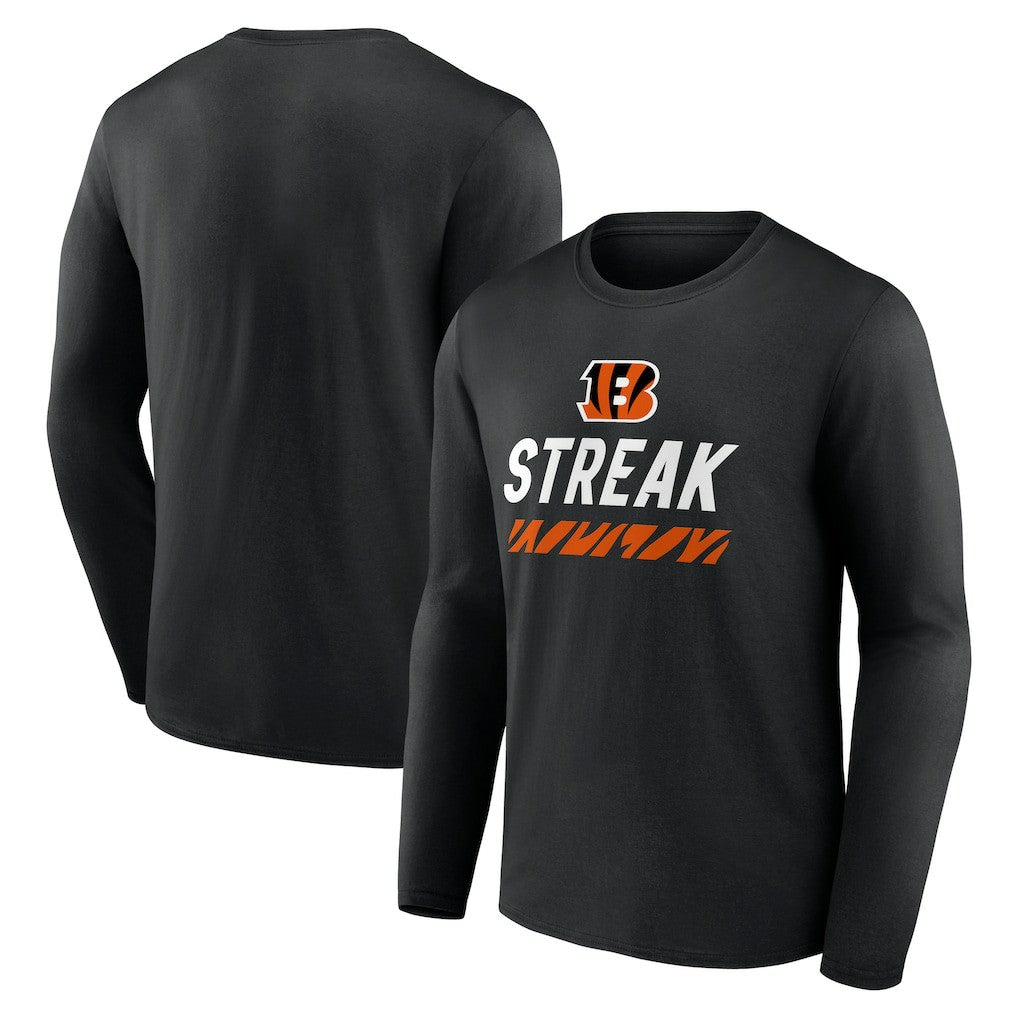 Cincinnati Bengals Streak Long Sleeve T-Shirt - Black T-shirts