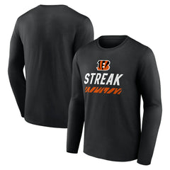 Cincinnati Bengals Streak Long Sleeve T-Shirt - Black T-shirts
