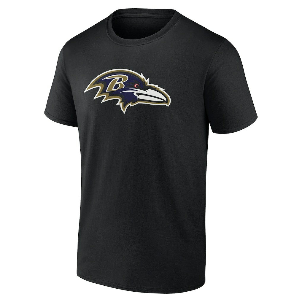 Lamar Jackson Baltimore Ravens Icon Name & Number T-Shirt - Black T-shirts