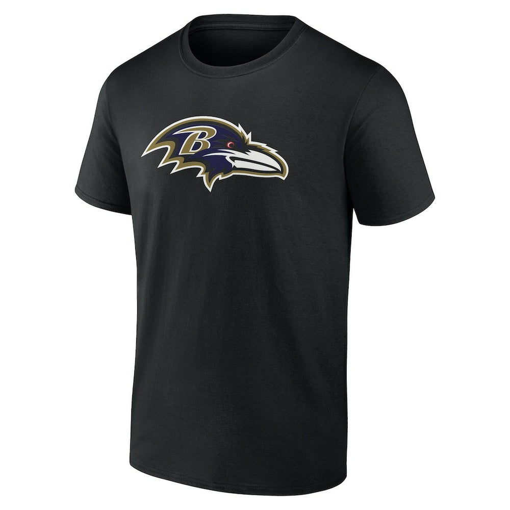 Lamar Jackson Baltimore Ravens Icon Name & Number T-Shirt - Black T-shirts