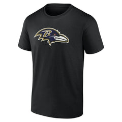Lamar Jackson Baltimore Ravens Icon Name & Number T-Shirt - Black T-shirts
