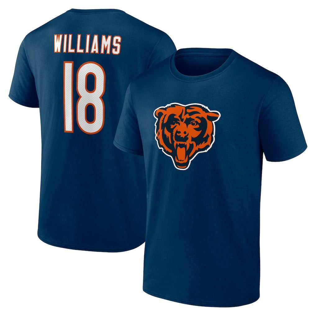 Caleb Williams Chicago Bears Icon Name & Number T-Shirt - Navy T-shirts