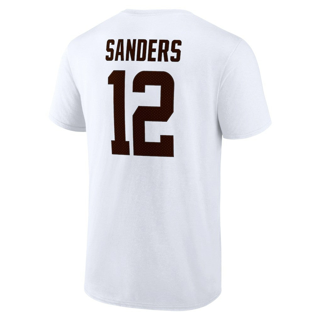 Shedeur Sanders Cleveland Browns Icon Name & Number T-Shirt - White T-shirts