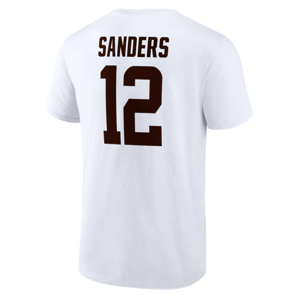 Shedeur Sanders Cleveland Browns Icon Name & Number T-Shirt - White T-shirts