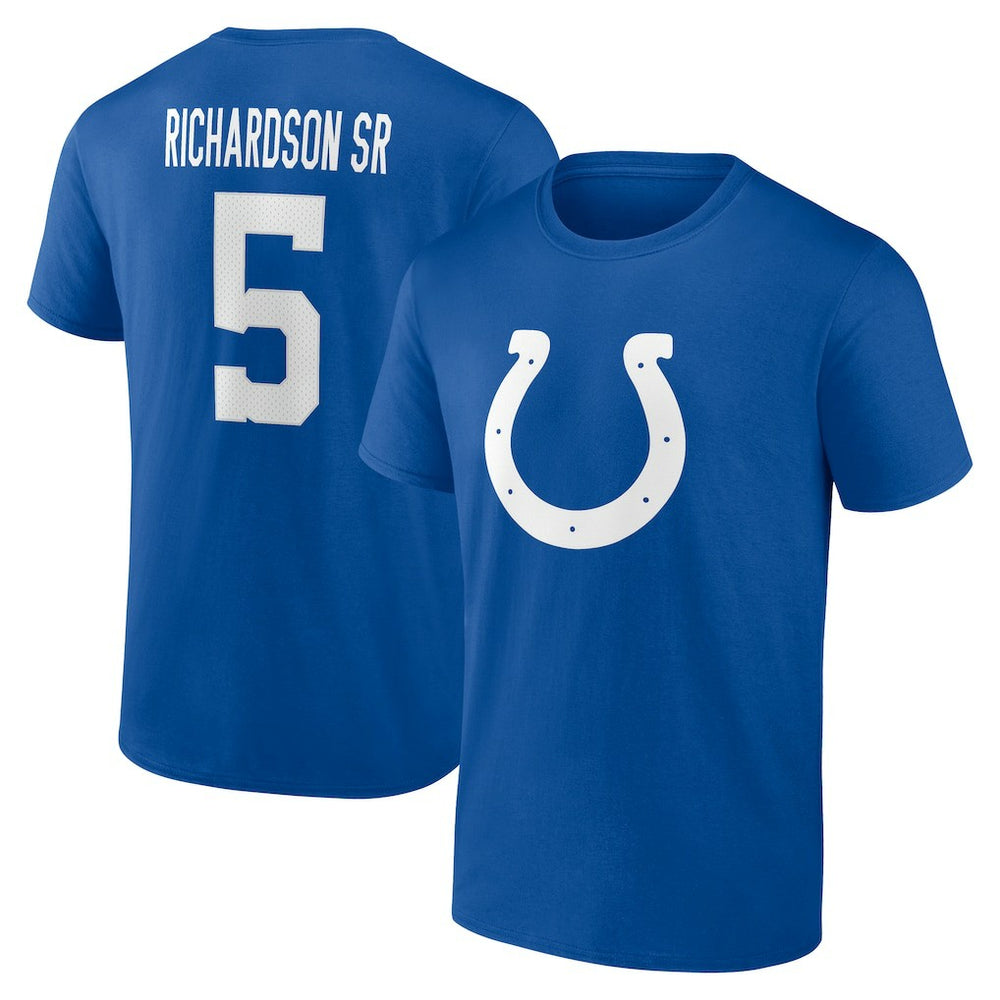 Anthony Richardson Sr. Indianapolis Colts Icon Name & Number T-Shirt - Royal T-shirts