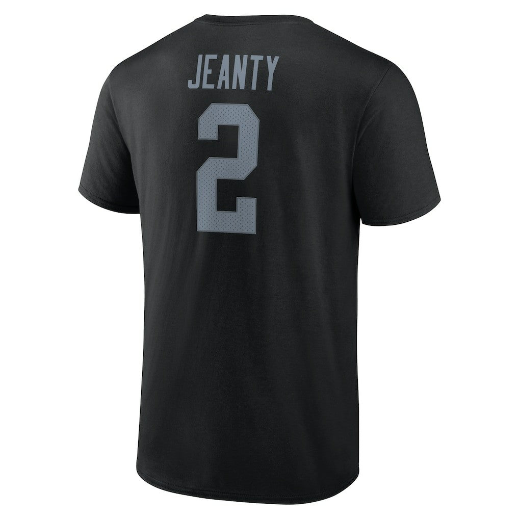 Ashton Jeanty Las Vegas Raiders Icon Name & Number T-Shirt - Black T-shirts
