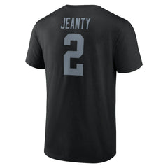 Ashton Jeanty Las Vegas Raiders Icon Name & Number T-Shirt - Black T-shirts
