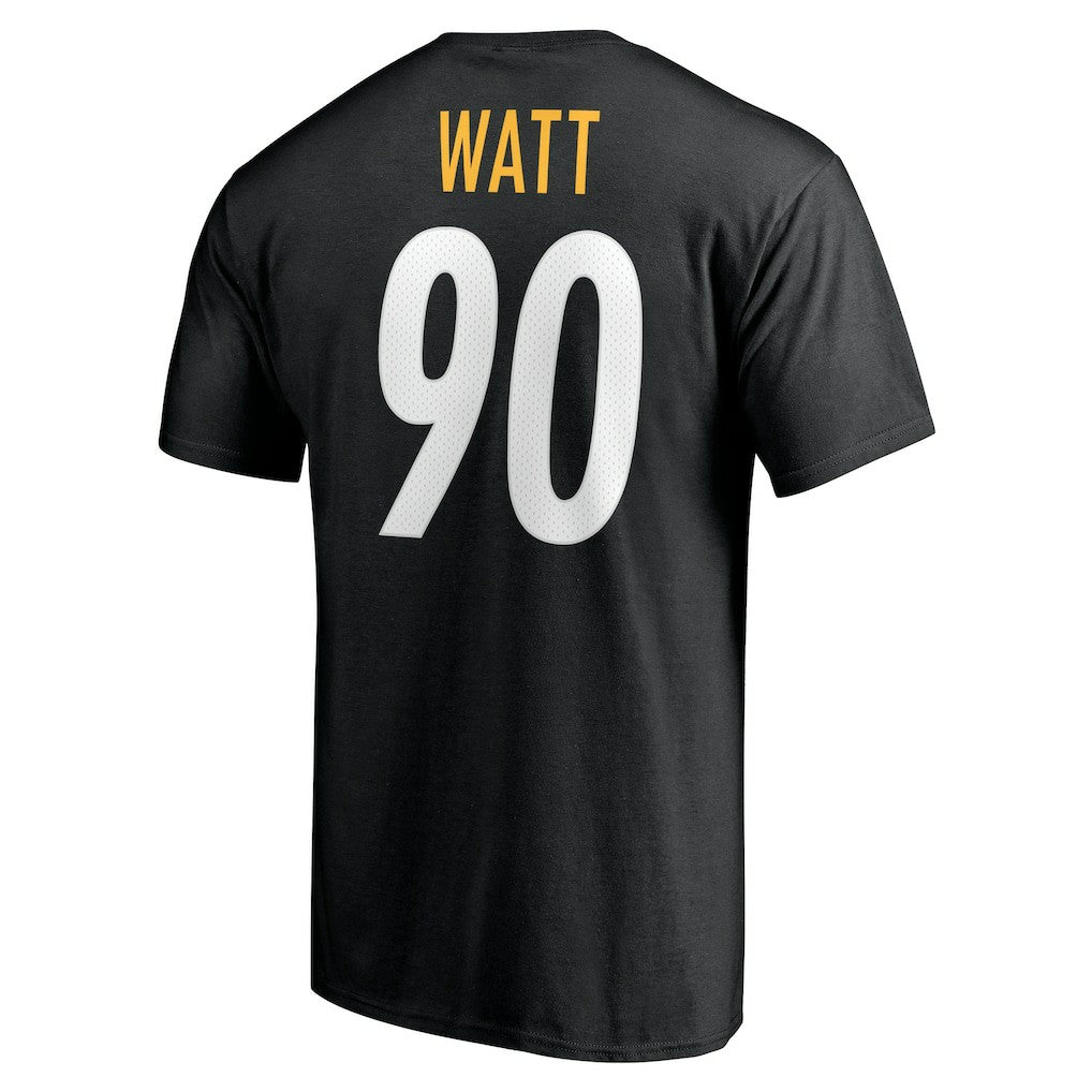T.J. Watt Pittsburgh Steelers Icon Name & Number T-Shirt - Black T-shirts