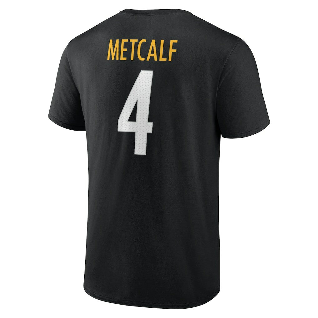 DK Metcalf Pittsburgh Steelers Icon Name & Number T-Shirt - Black T-shirts