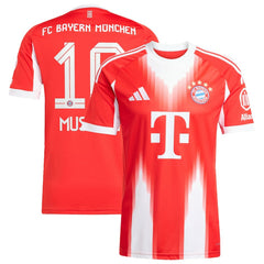 Jamal Musiala Bayern Munich Home 2025/26 Replica Player Jersey Red - Adidas for sale