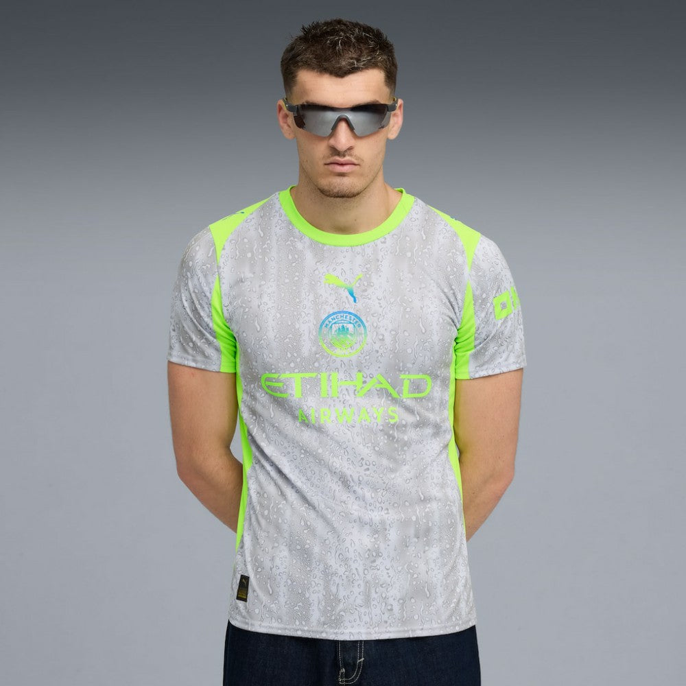 Manchester City 2025/26 Third Replica Jersey Gray/Neon Green - Puma discount