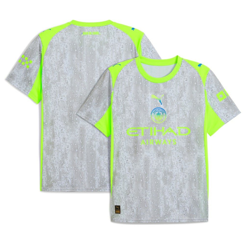 Manchester City 2025/26 Third Replica Jersey Gray/Neon Green - Puma discount