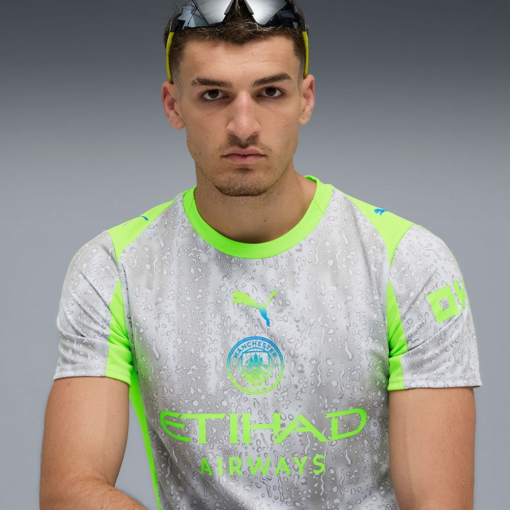 Manchester City 2025/26 Third Replica Jersey Gray/Neon Green - Puma discount