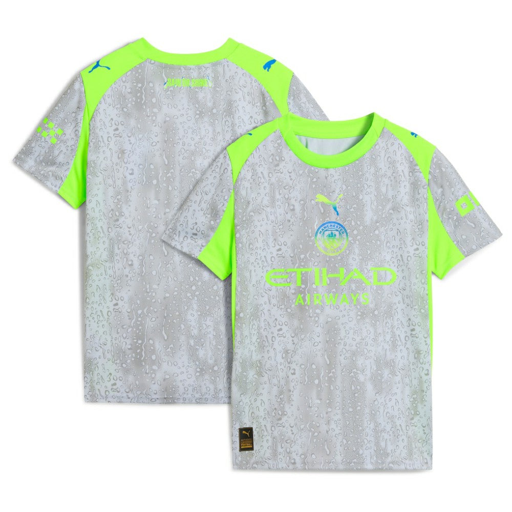 Manchester City Youth 2025/26 Third Replica Jersey Green/Neon Green - Puma cheap