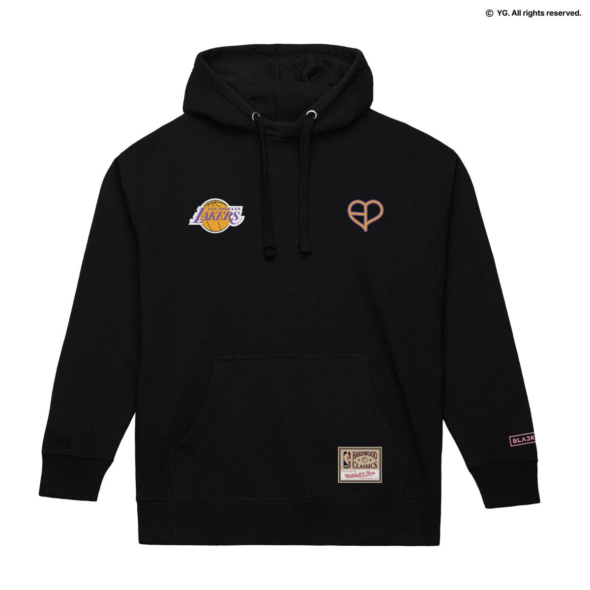 Los Angeles Lakers x BLACKPINK Pullover Hoodie Black Limited Edition - Mitchell & Ness