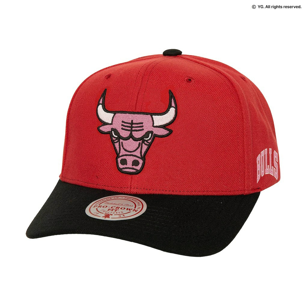 Chicago Bulls x BLACKPINK Pro Crown Snapback Hat Red Limited Edition - Mitchell & Ness
