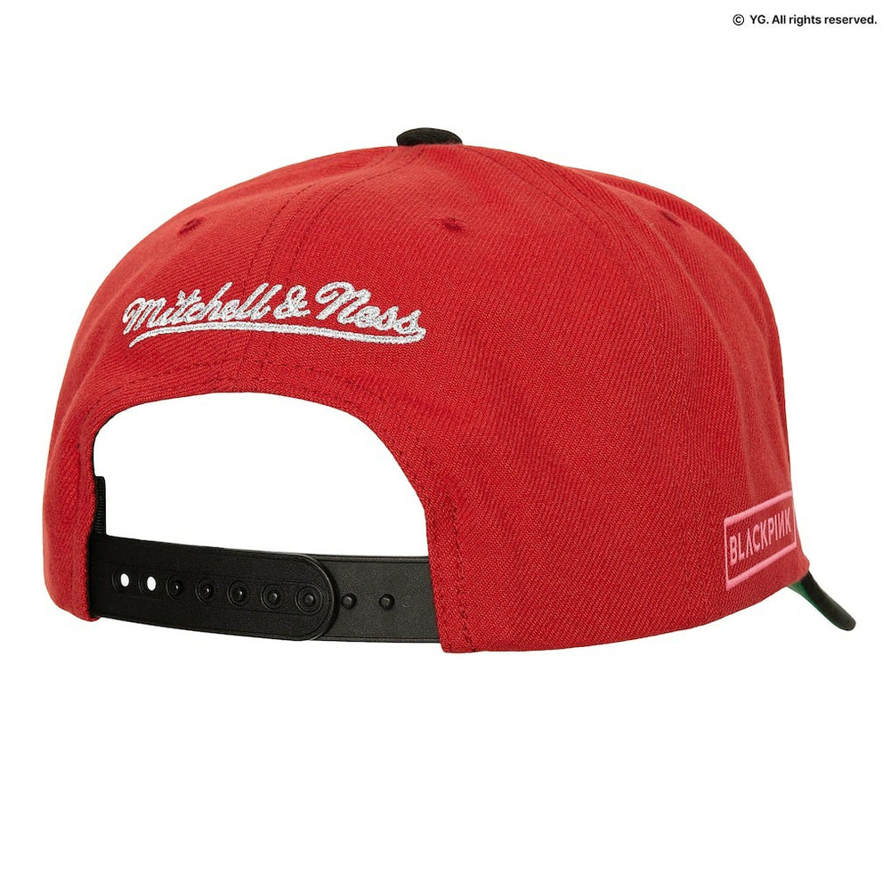 Chicago Bulls x BLACKPINK Pro Crown Snapback Hat Red Limited Edition - Mitchell & Ness