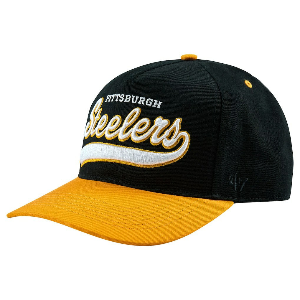 Pittsburgh Steelers Golf Wang Unisex Snapback Hat - Black/Gold Hats
